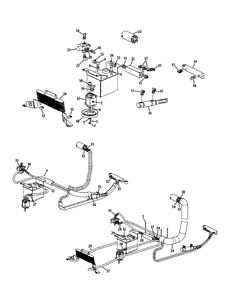 Hydro Controls Diagram and Parts List for S6031-KW 53DI8DU6050-31HP Cub Cadet Lawn Tractor